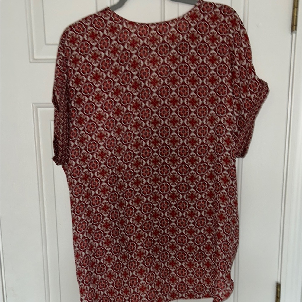 Max Studio Women's Red Patterned Top - Picture 7 of 7
